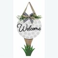 Youngs Wood Golfer Welcome Door Hanger with Artificial Plant 73992